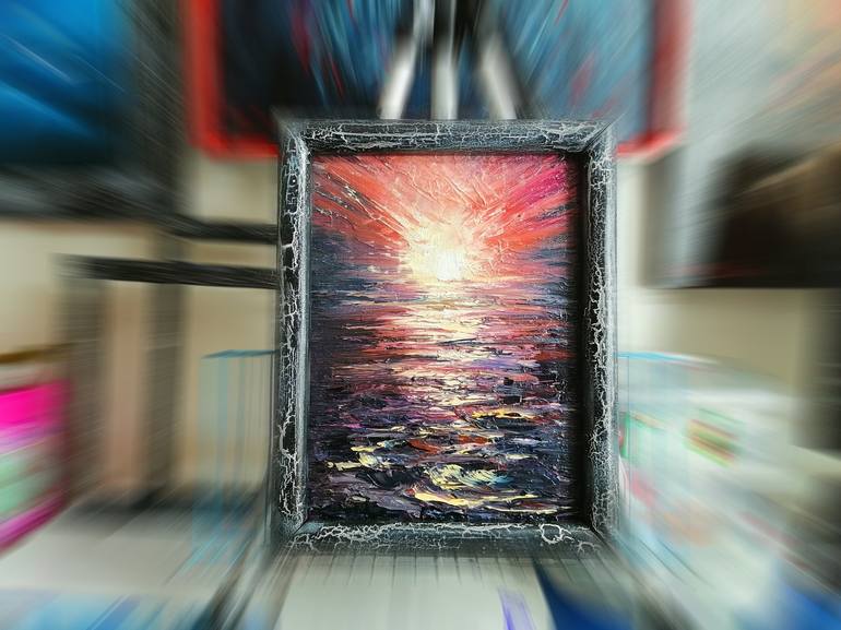 Original Abstract Seascape Painting by Boris Sizov