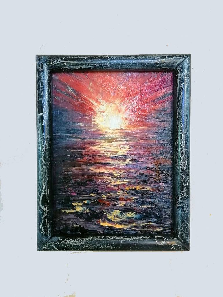 Original Abstract Seascape Painting by Boris Sizov