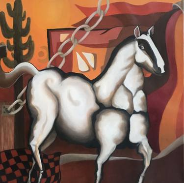 Original Abstract Horse Paintings by Indrani Ilmi