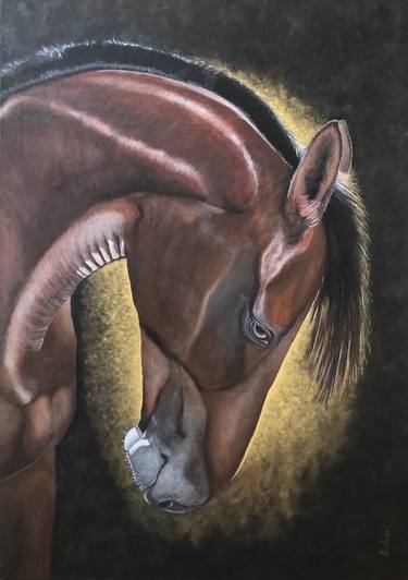 Original Fine Art Horse Paintings by Indrani Ilmi