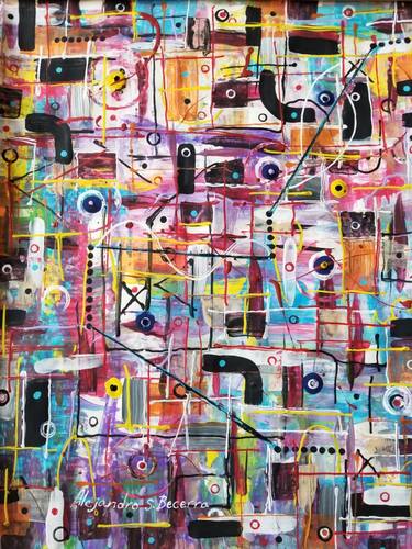 Original Abstract Paintings by Alejandro Becerra
