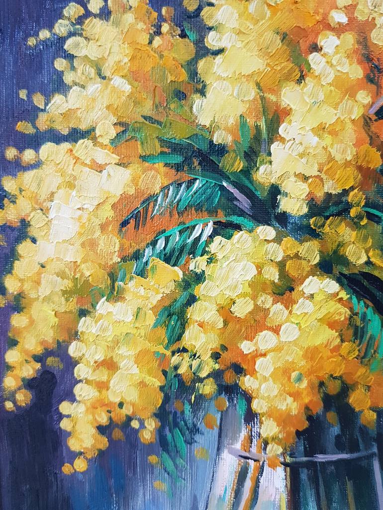 Original Fine Art Floral Painting by Aleko Gjinopulli