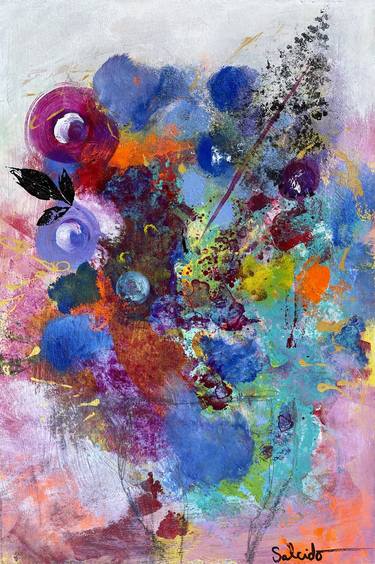 Original Abstract Floral Paintings by Mike Salcido
