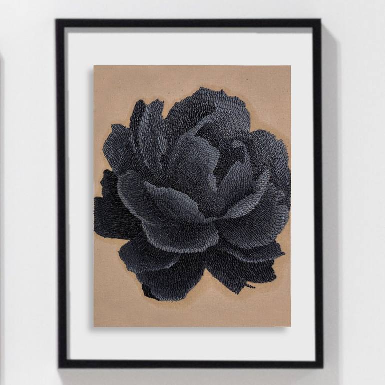 Original Black & White Botanic Painting by Rachel Daly