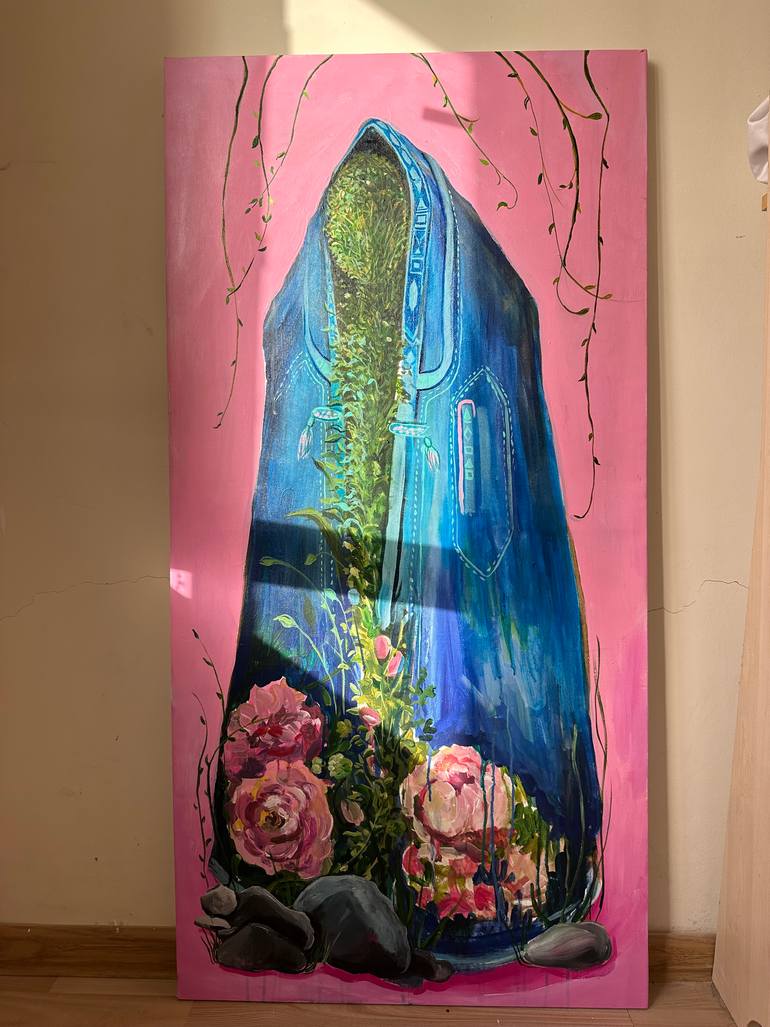 Original Surrealism Women Painting by Mokhinur Fakhri