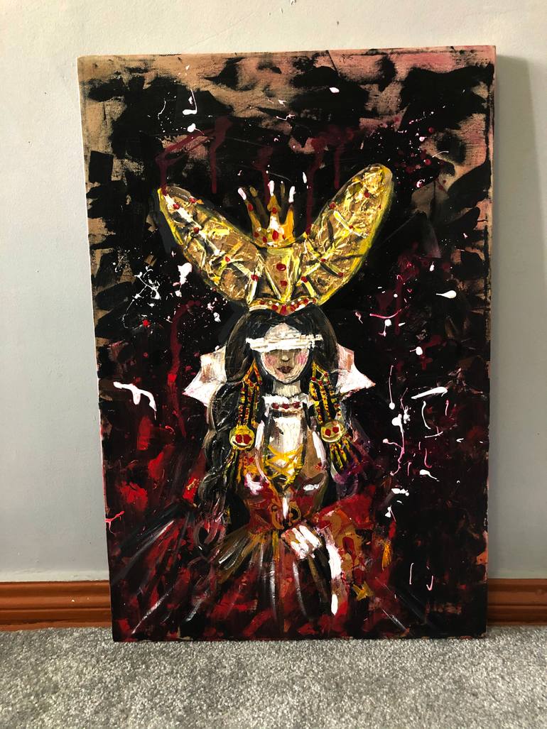 Original Pop Art Cinema Painting by Mokhinur Fakhri