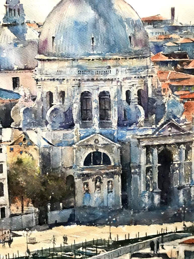 Original Impressionism Architecture Painting by Monika Jones