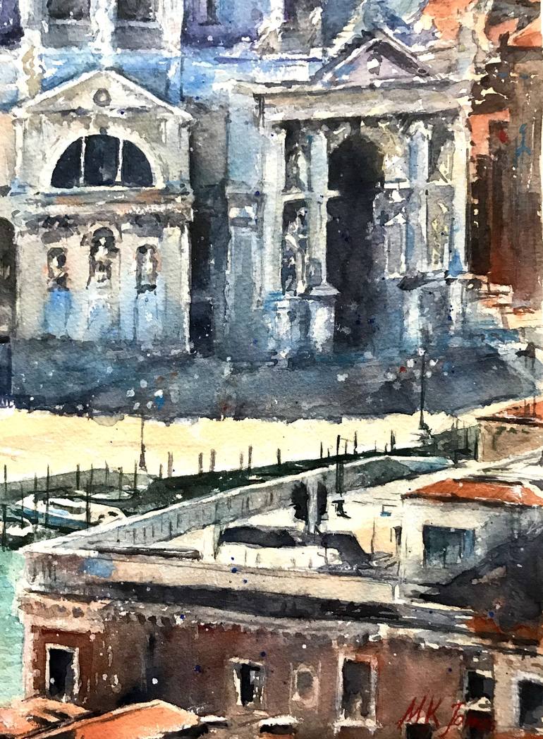 Original Impressionism Architecture Painting by Monika Jones