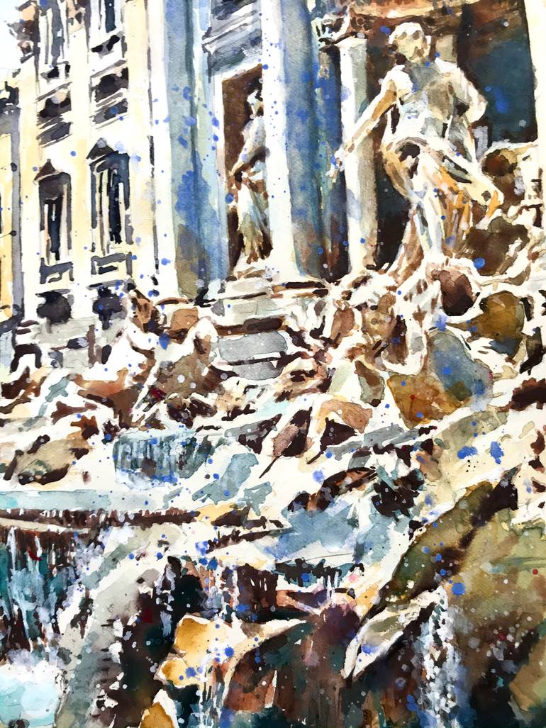Original Impressionism Architecture Painting by Monika Jones