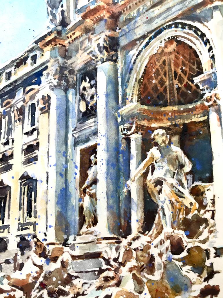 Original Impressionism Architecture Painting by Monika Jones