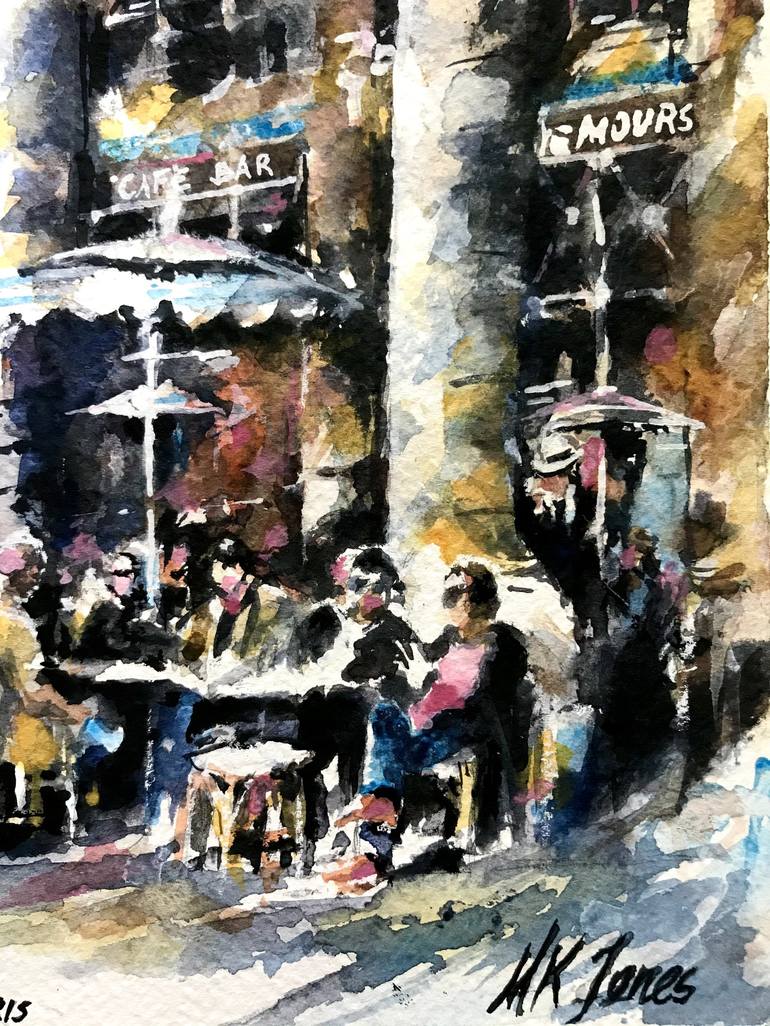 Original Fine Art Architecture Painting by Monika Jones