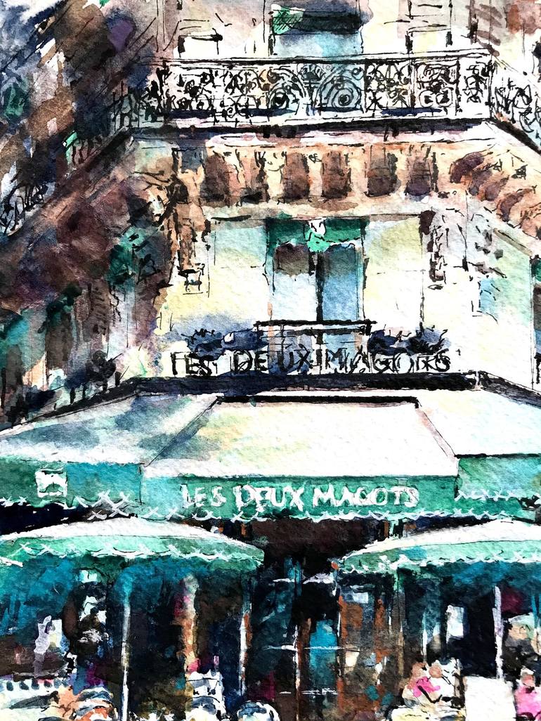 Original Impressionism Architecture Painting by Monika Jones