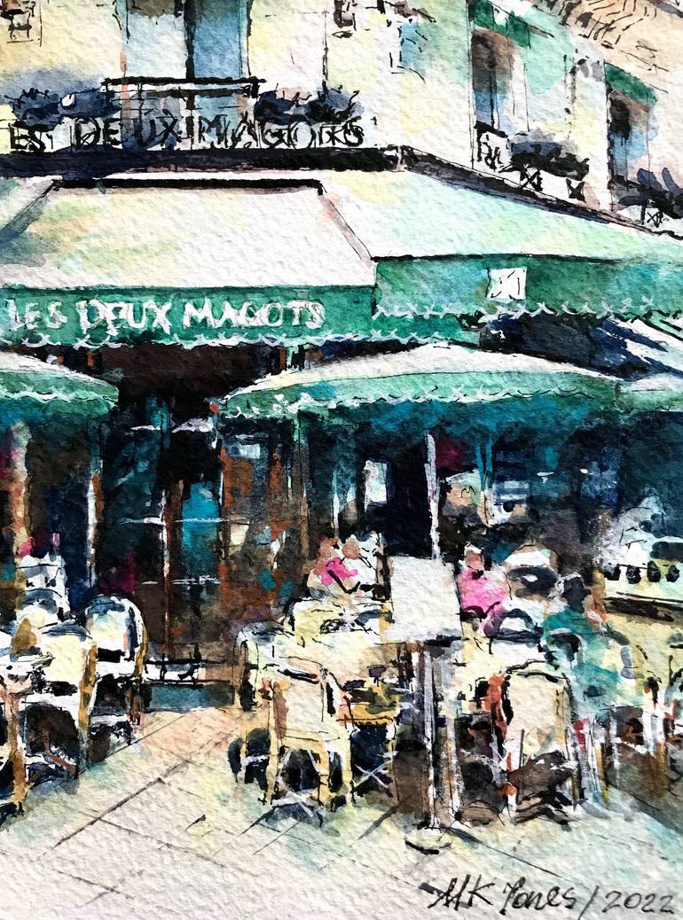 Original Impressionism Architecture Painting by Monika Jones