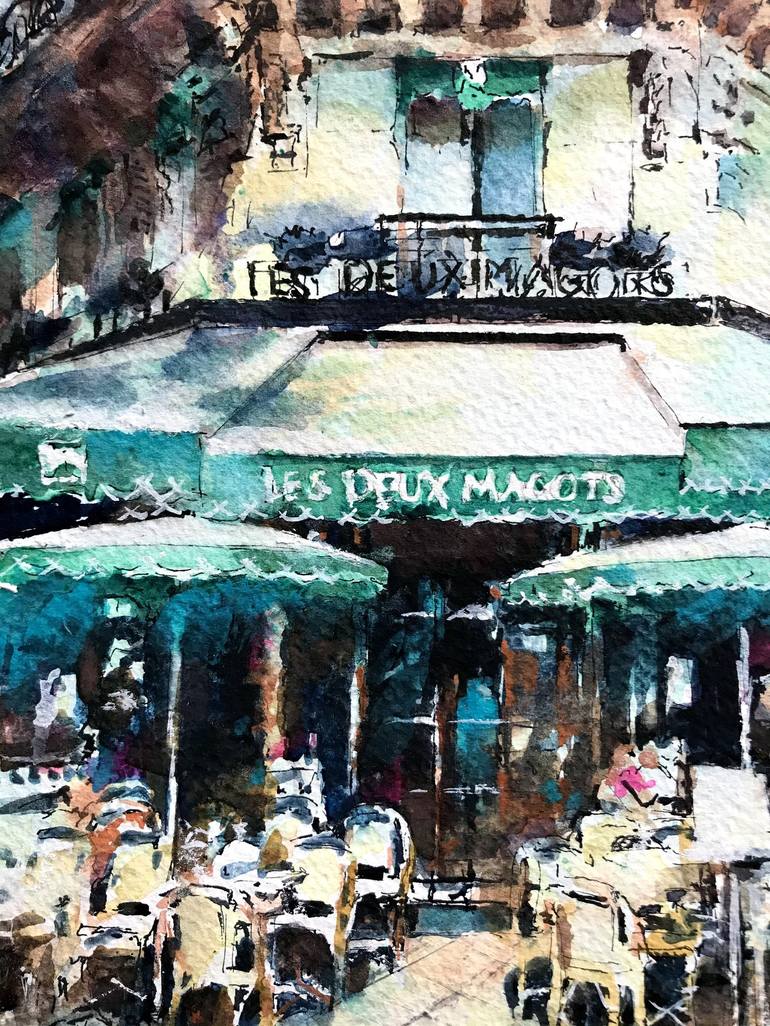 Original Impressionism Architecture Painting by Monika Jones