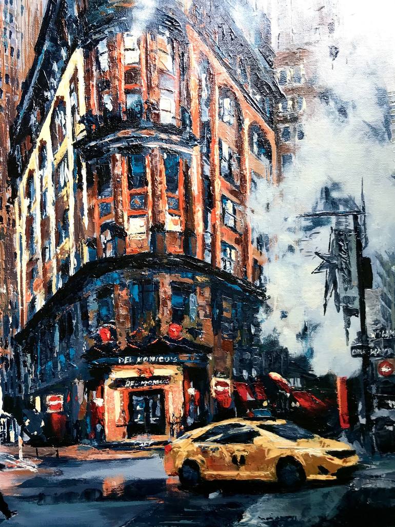 Original Impressionism Architecture Painting by Monika Jones