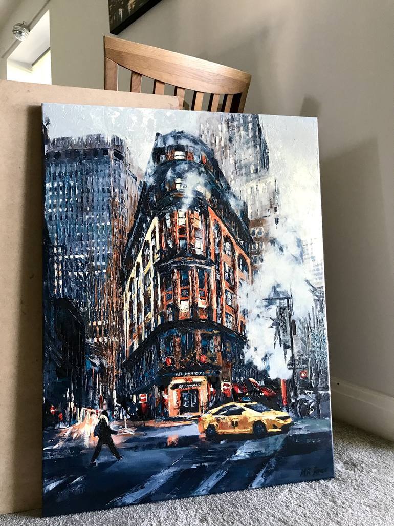 Original Impressionism Architecture Painting by Monika Jones