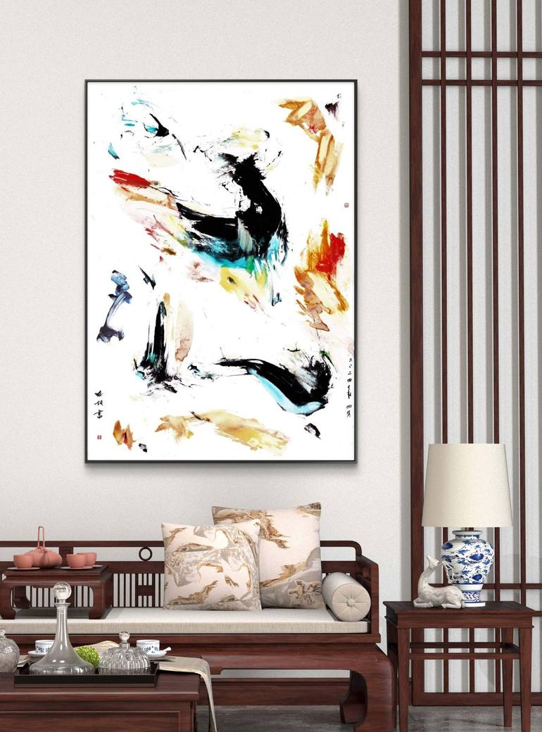 Original Abstract Expressionism Fantasy Mixed Media by Friedrich Zettl
