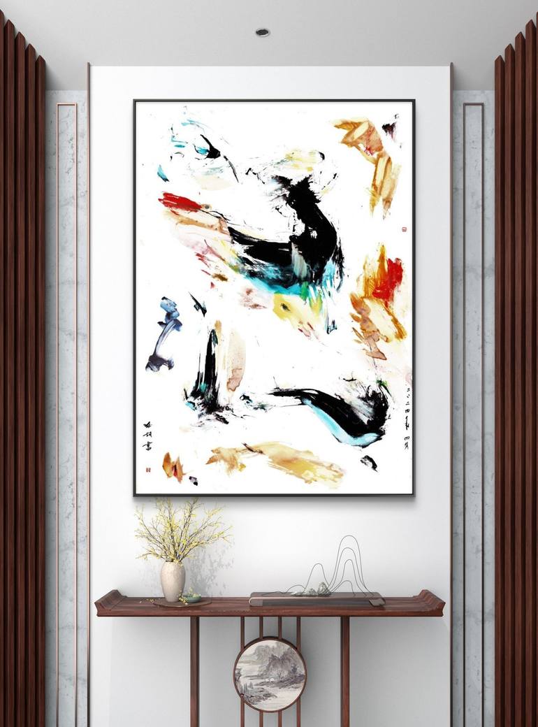 Original Abstract Expressionism Fantasy Mixed Media by Friedrich Zettl