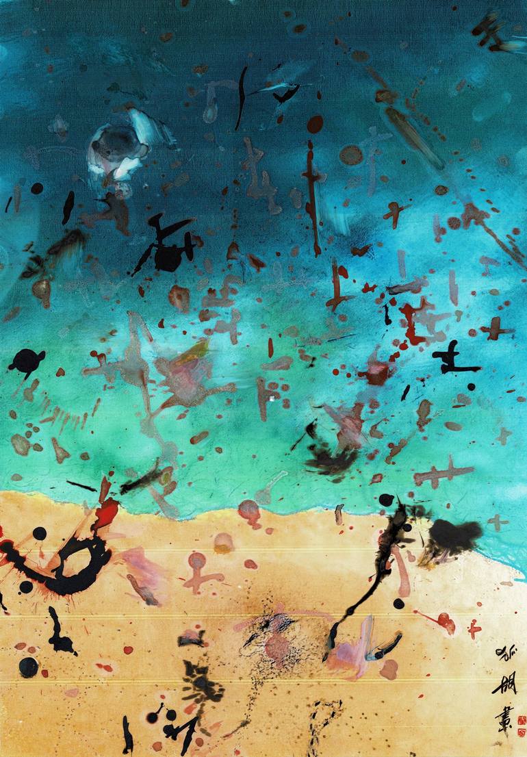 Print of Abstract Expressionism Seascape Paintings by Friedrich Zettl