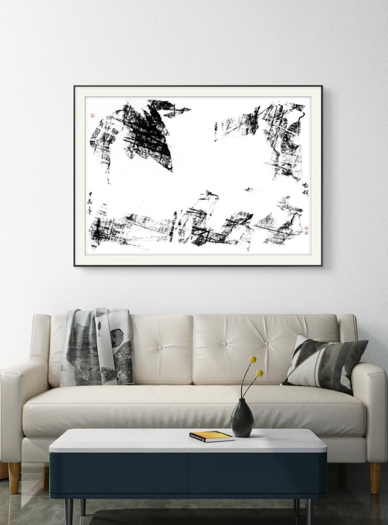 Original Abstract Landscape Mixed Media by Friedrich Zettl