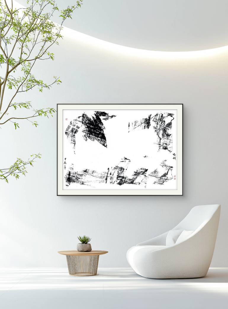 Original Abstract Landscape Mixed Media by Friedrich Zettl
