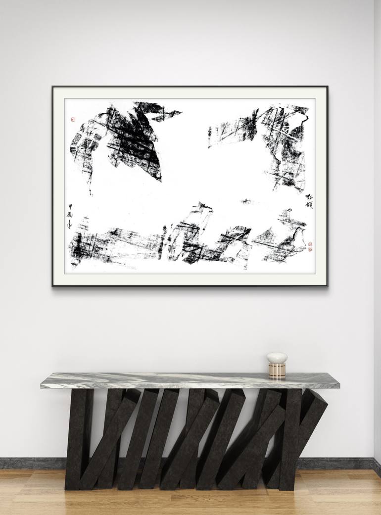 Original Abstract Landscape Mixed Media by Friedrich Zettl