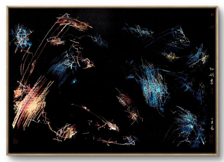 Original Abstract Expressionism Abstract Drawing by Friedrich Zettl