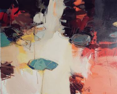 Original Abstract Expressionism Abstract Paintings by Rachid Taleb