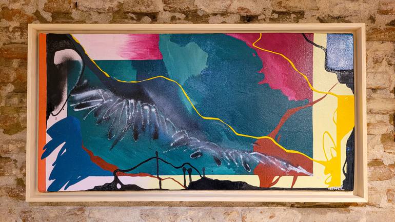 Original Abstract Expressionism Abstract Painting by Gebrael Hassan