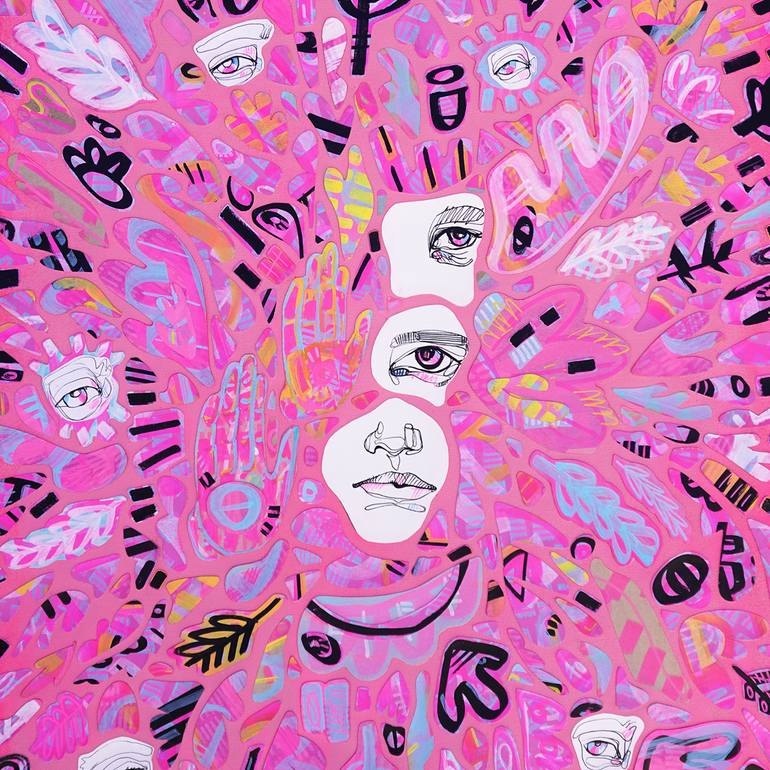 Original Abstract People Digital by Heather Bellino