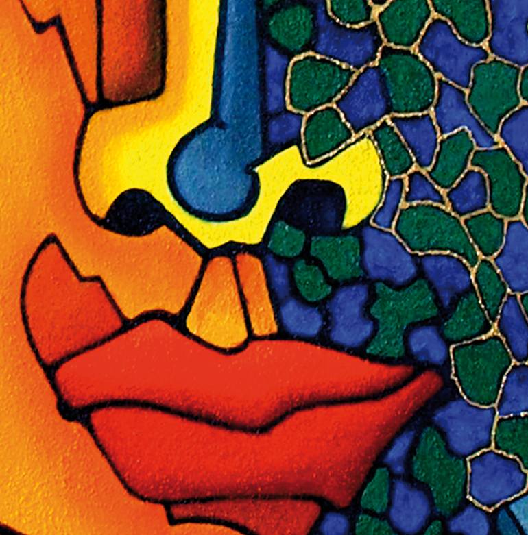 Original Abstract People Painting by Bernd Terwey