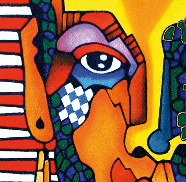 Original Abstract People Painting by Bernd Terwey