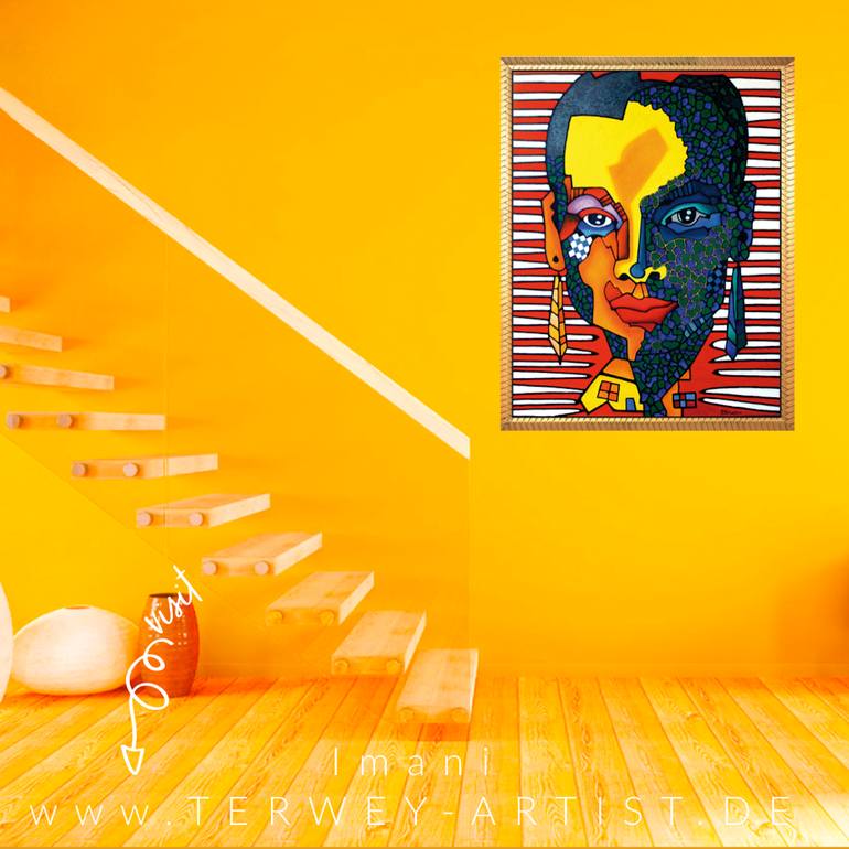 Original Abstract People Painting by Bernd Terwey