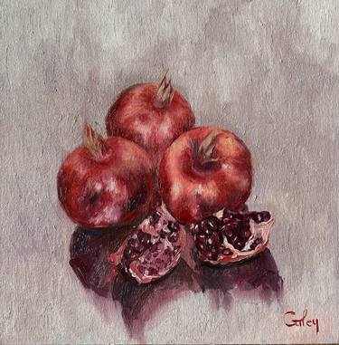 Original Fine Art Still Life Paintings by Guley Yusifova