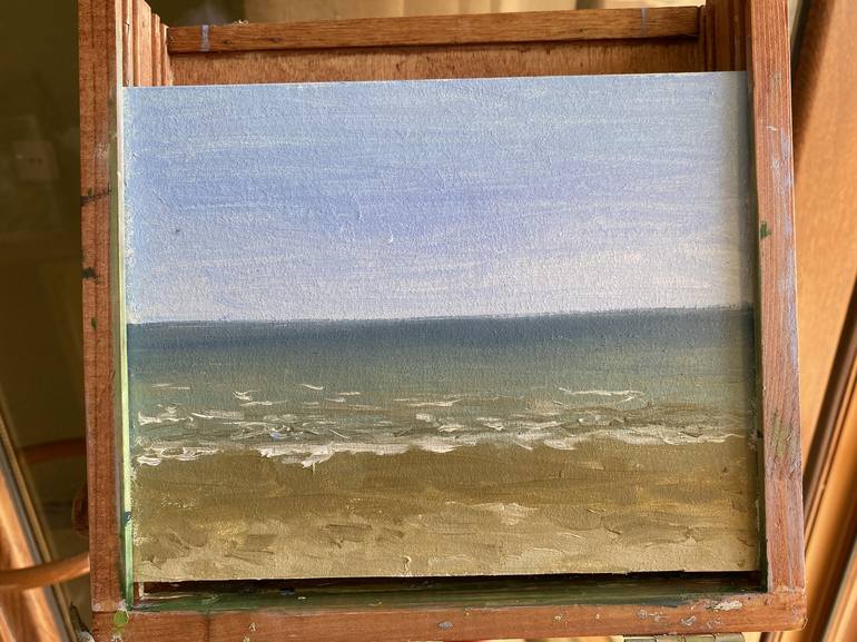 Original Impressionism Beach Painting by Guley Yusifova