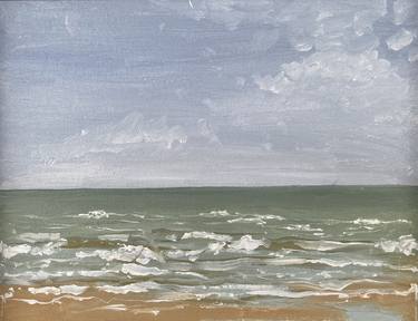 Print of Impressionism Beach Paintings by Guley Yusifova