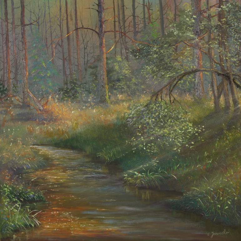 Original Impressionism Nature Painting by Vladimir Jarmolo