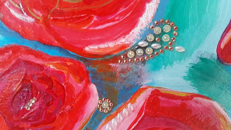 Original Abstract Expressionism Botanic Painting by Tasha Tendernees