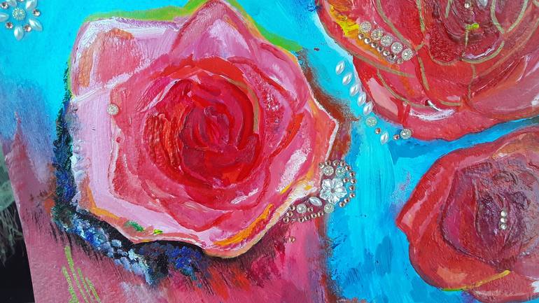 Original Abstract Expressionism Botanic Painting by Tasha Tendernees