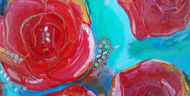 Original Abstract Expressionism Botanic Painting by Tasha Tendernees