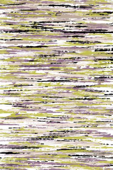 Purple Black Green White Abstract Art - Limited Edition of 1 thumb