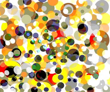 Colored circles abstract art - Limited Edition of 1 thumb