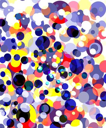 Colored circles abstract art - Limited Edition of 1 thumb