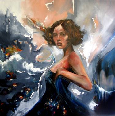 Roar to her Rain , figurative painting thumb