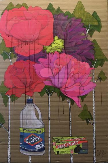 Original Pop Art Floral Paintings by rachel nelson