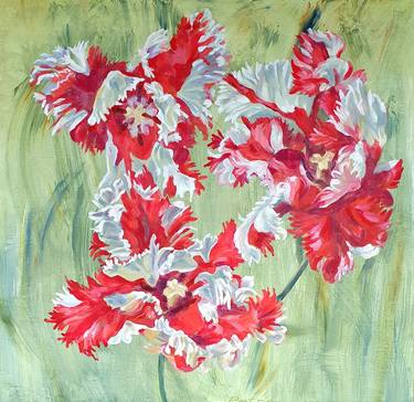 Print of Expressionism Floral Paintings by Nadia Petra