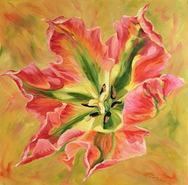 Original Expressionism Floral Paintings by Nadia Petra