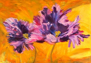 Print of Expressionism Floral Paintings by Nadia Petra