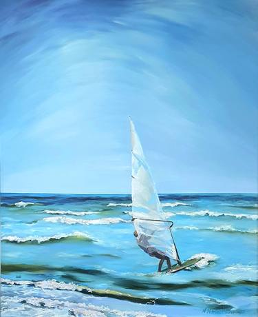 Print of Contemporary Seascape Paintings by Nadia Petra