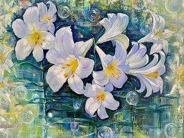 Original Floral Paintings by Lia Kelekhsaeva